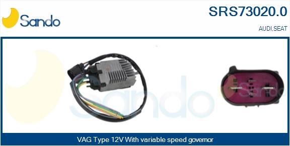 SANDO Résistance de série, moteur électrique-ventilateur du radiat SRS73020.0 SANDO Résistance ventilation SEAT SRS73020.0