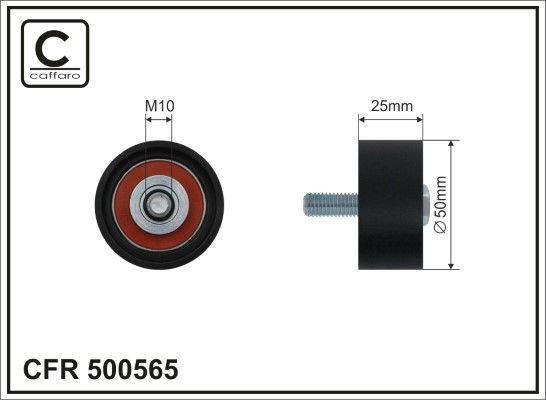 Geleiderol / omdraairol v-snaren CAFFARO 500565 CAFFARO 500565 Geleiderol SEAT IBIZA 2024