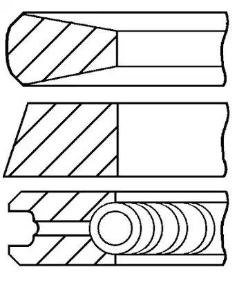 GOETZE ENGINE Sada piestnych krúżkov 08-325500-00 Sada piestnych krúżkov Citroën 230P 08-325500-00 GOETZE ENGINE