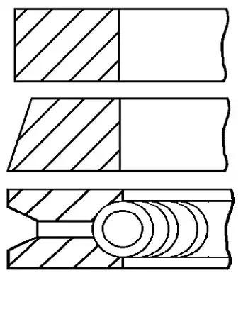 GOETZE ENGINE Jeu de segments de pistons 08-336400-00 GOETZE ENGINE 08-336400-00 Jeu de segments de pistons Renault Latitude L70 prix