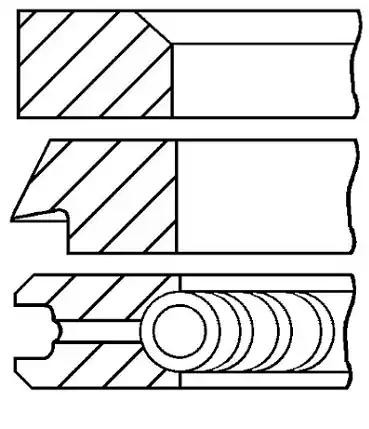 GOETZE ENGINE Jeu de segments de pistons 08-406200-00 Seat INCA Segments moteur GOETZE ENGINE 08-406200-00