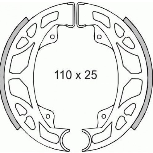 RMS Bremsebelægning, tromlebremse 22 512 0350 Bremsebakker RMS Renault MODUS 22 512 0350