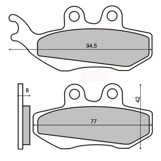 RMS Bremseklodser 22 510 0360 Bremseklods MITSUBISHI RMS 22 510 0360