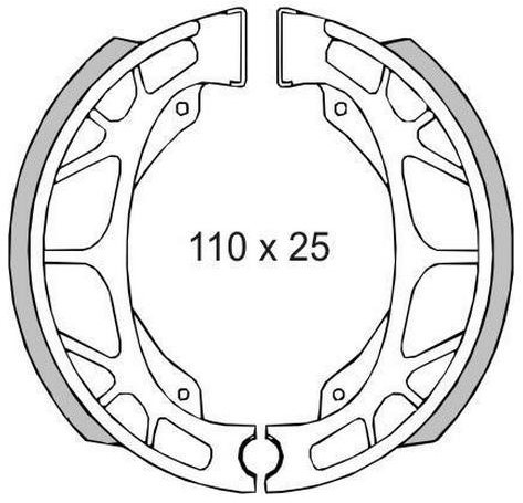 RMS Bremsebelægning, tromlebremse 22 512 0091 Bremsebakker RMS MODUS 22 512 0091 billig