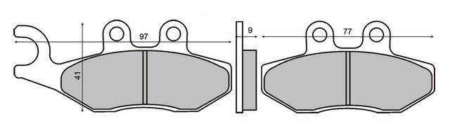 RMS Bremseklosser 22 510 2620 RMS Bremsekloss BMW 22 510 2620