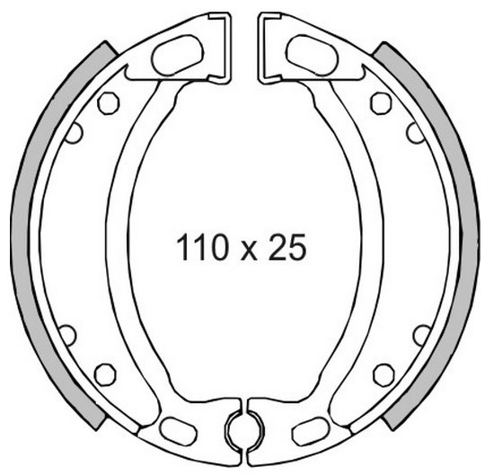RMS Brzd. oblożenie bubnovej brzdy 22 512 0060 22 512 0060 RMS Brzdové čeluste Jeep lacné
