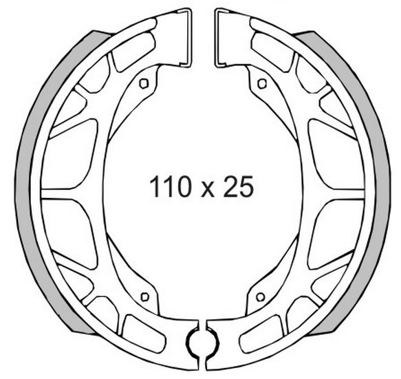 RMS Bromsbelägg, trumbroms 22 512 0090 22 512 0090 RMS Bromsbacksats Citroën