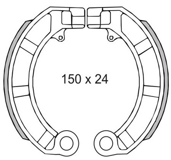 RMS Brzd. oblożenie bubnovej brzdy 22 512 0160 22 512 0160 RMS Sada brzdových čeľustí Jeep lacné