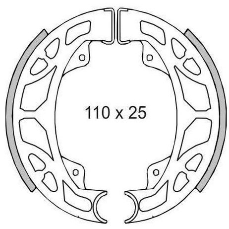 RMS Bromsbelägg, trumbroms 22 512 0351 22 512 0351 RMS Bromsbackar Citroën