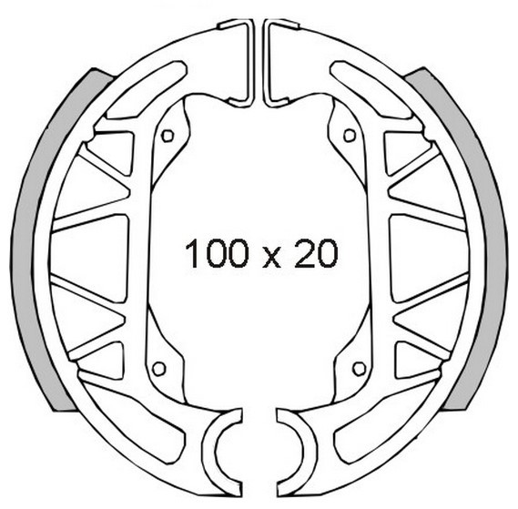 RMS Bremsebelægning, tromlebremse 22 512 0360 Bremsebakkesæt RMS Renault MODUS 22 512 0360