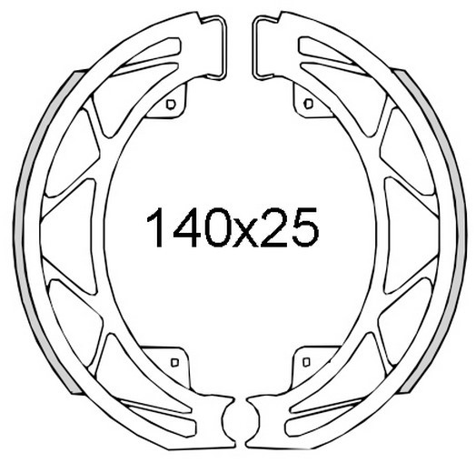 RMS Garniture de frein, frein à tambour 22 512 0560 Garnitures de freins RMS L 400 22 512 0560 pas cher