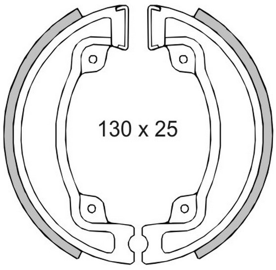 RMS Bromsbelägg, trumbroms 22 512 0400 22 512 0400 Bromsbackar RMS KIA STONIC