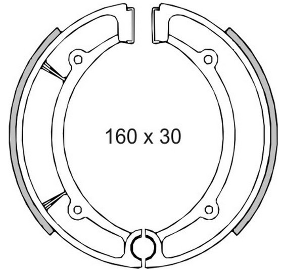 RMS Bromsbelägg, trumbroms 22 512 0460 22 512 0460 RMS Bromsbacksats Suzuki