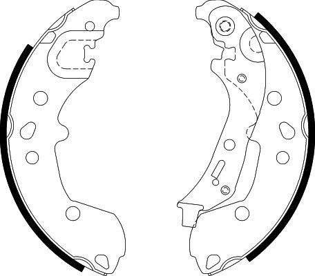 HELLA Brake Shoe Set 8DB 355 022-881 VW GOLF HELLA brake shoes 8DB355022881