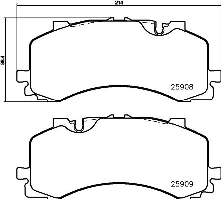 HELLA Bremseklosser 8DB 355 036-471 HELLA 8DB355036-471 Klosser Audi A8 4N2 pris