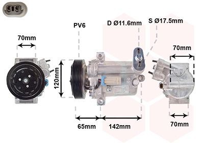 VAN WEZEL Ilmastoinnin kompressori 0800K063 0800K063 VAN WEZEL AС kompressori MITSUBISHI 3000 GT