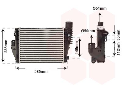 VAN WEZEL Vahejahuti 09004317 09004317 Intercooler FIAT BRAVO VAN WEZEL