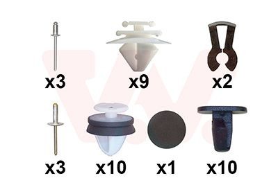 VAN WEZEL Montageset, deur 0905799 0905799 Deur en onderdelen PEUGEOT 206 VAN WEZEL