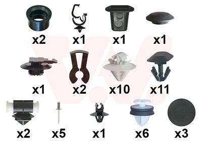 VAN WEZEL Monteringssett, dør 0943799 Dører tilbehør VAN WEZEL Fiat SCUDO 0943799