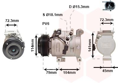 VAN WEZEL Compressor, ar condicionado 2701K702 VAN WEZEL 2701K702 Compressor de ar condicionado Mazda 6 Sedan baratos