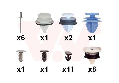 VAN WEZEL Montaažikomplekt, Uks 4068799 Uksed üksikosad VAN WEZEL FORFOUR 4068799 odav