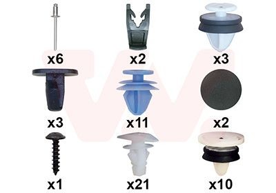 VAN WEZEL Mounting Kit, door 4084799 Volvo S40 VAN WEZEL door parts 4084799
