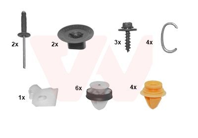Montageset, bumper VAN WEZEL 4386793 VAN WEZEL 4386793 Bumpersteunen RENAULT CAPTUR 2015