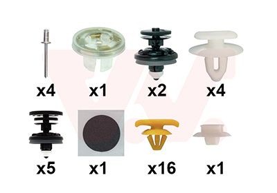 VAN WEZEL Montāžas komplekts, Durvis 5829799 VAN WEZEL 5829799 Montāžas komplekts, Durvis