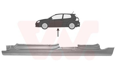 VAN WEZEL Plaat instaprand 5863103 5863103 Dorpel VAN WEZEL MITSUBISHI COLT