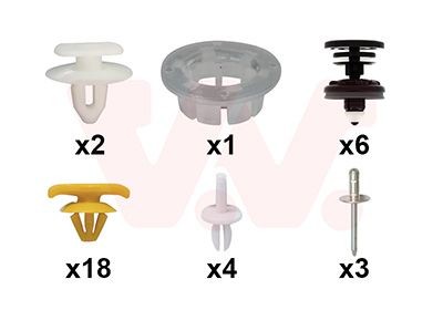 VAN WEZEL Kit d'assemblage, porte 5863799 5863799 Portes composants VAN WEZEL VOLVO V40 Break