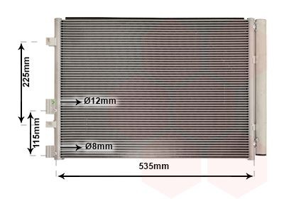 VAN WEZEL Kondensator, klimaanlæg 82015711 pris Kondensor AC Hyundai GB 82015711 VAN WEZEL