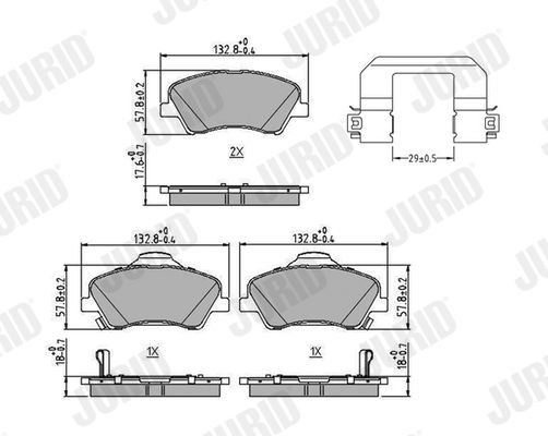 JURID Remblokken 573815J JURID 573815J Race-remblokken i20 III (BC3, BI3) originele prijs