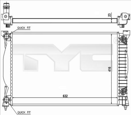 TYC Radiador, arrefecimento do motor 702-0014-R Radiador motor TYC C5 702-0014-R baratos
