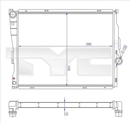 TYC Radiator, motorkjøling 703-0006-R Radiator motor TYC Mazda MX-5 703-0006-R