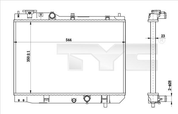 TYC Radiateur 720-0001-R 720-0001-R Radiator MAZDA MX-5 TYC