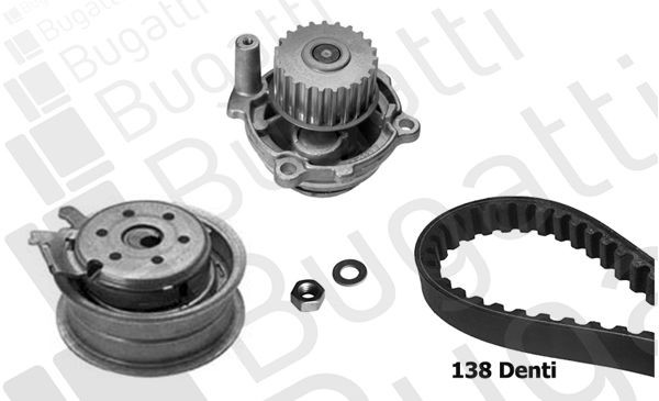 BUGATTI Bomba de água + kit de correia dentada KBU5112B Jogo de correias dentadas BUGATTI Skoda RAPID KBU5112B