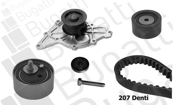 BUGATTI Veepump + hammasrihmakomplekt KBU5115C Veepump + hammasrihma komplekt BUGATTI FABIA KBU5115C odav