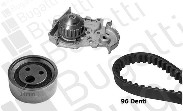 BUGATTI Ūdenssūknis + Zobsiksnas komplekts KBU7714B Ūdens sūkņi + zobsiksnas komplekts BUGATTI MASTER KBU7714B lēti