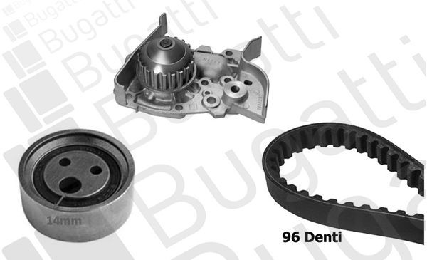 BUGATTI Ūdenssūknis + Zobsiksnas komplekts KBU7715B Ūdens sūkņi + zobsiksnas komplekts BUGATTI MASTER KBU7715B lēti