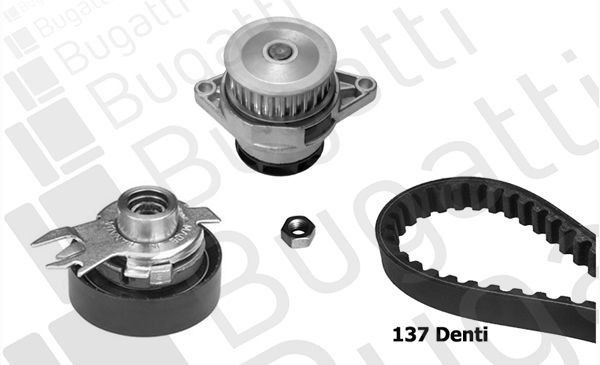 BUGATTI Veepump + hammasrihmakomplekt KBU8704B Veepump + hammasrihma komplekt BUGATTI FABIA KBU8704B odav