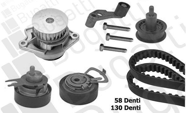 BUGATTI Veepump + hammasrihmakomplekt KBU8710A Veepump + hammasrihma komplekt BUGATTI TOURAN KBU8710A odav