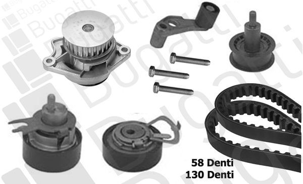 BUGATTI Veepump + hammasrihmakomplekt KBU8710B KBU8710B Veepump + hammasrihma komplekt SKODA FABIA BUGATTI