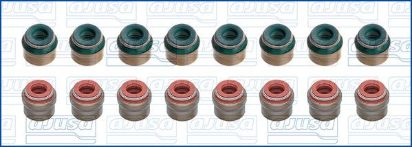 AJUSA Blīvju komplekts, Vārsta kāts 57077600 57077600 Blīvgredzens vārsta kāts AJUSA SKODA ROOMSTER