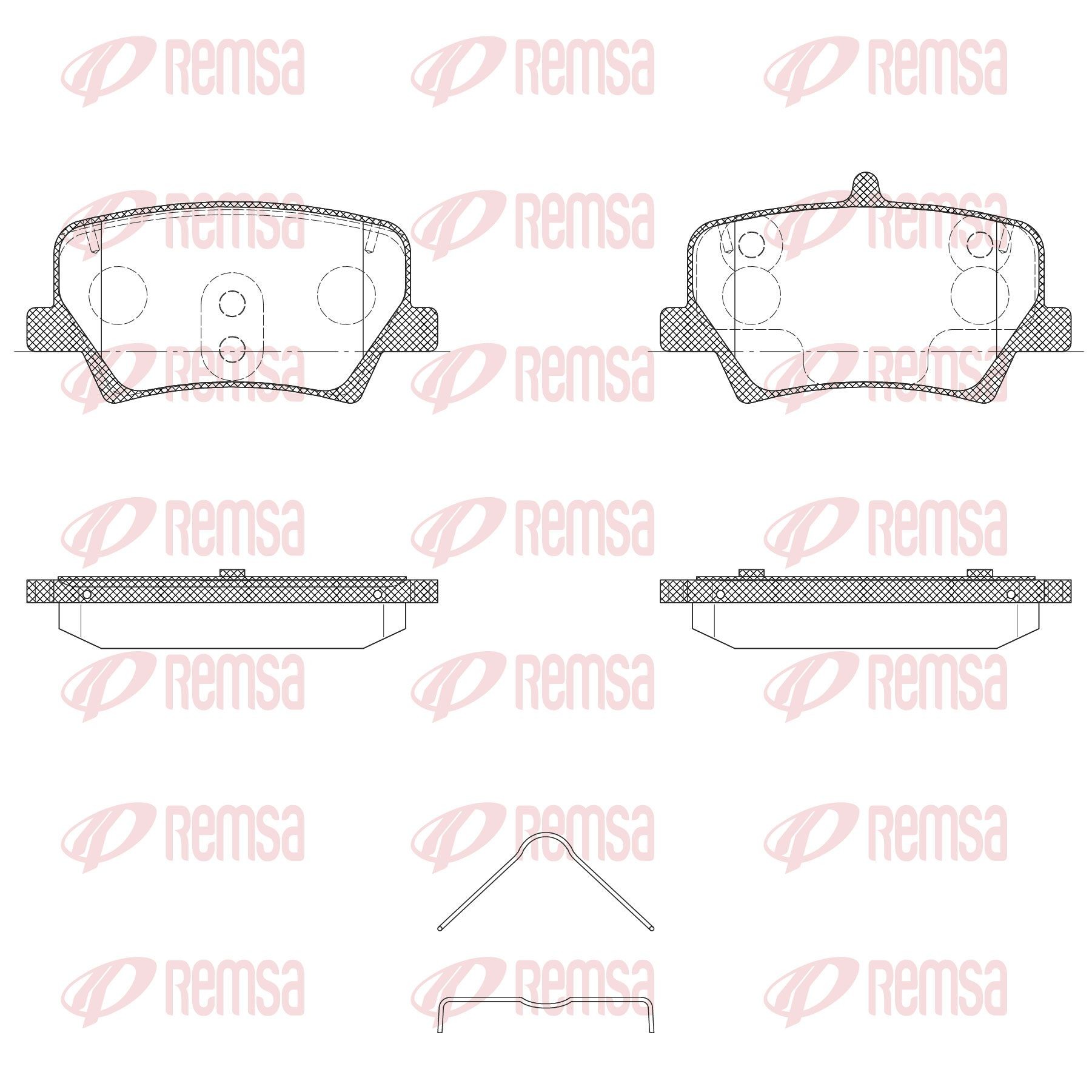 REMSA Bromsbelägg 1819.00 1819.00 REMSA bromsklossar VOLVO XC70