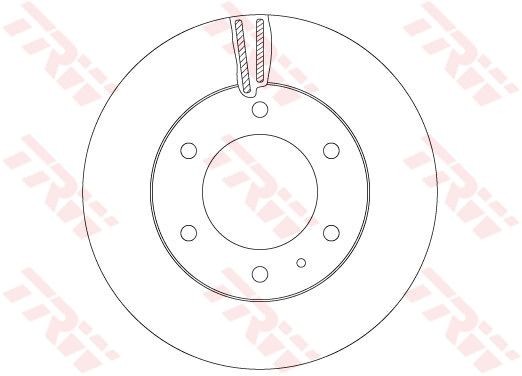 Remschijf TRW DF6812S TRW DF6812S Schijfremmen FORD RANGER 2020