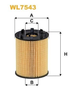 WIX FILTERS Oliefilter WL7543 WL7543 Oliefilters ALFA ROMEO 156 WIX FILTERS