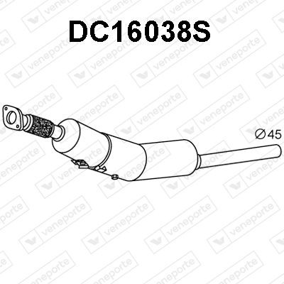 VENEPORTE Φίλτρο μικροσωματιδίων DC16038S Φίλτρο σωµατιδίων VENEPORTE DACIA DC16038S