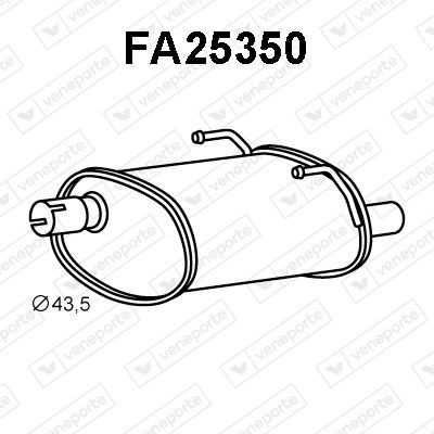 VENEPORTE Einddemper FA25350 FA25350 Achterdemper FIAT CINQUECENTO VENEPORTE
