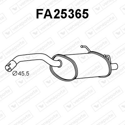 VENEPORTE Πίσω σιλανσιέ FA25365 FA25365 VENEPORTE Πίσω σιλανσιέ Saab φθηνά