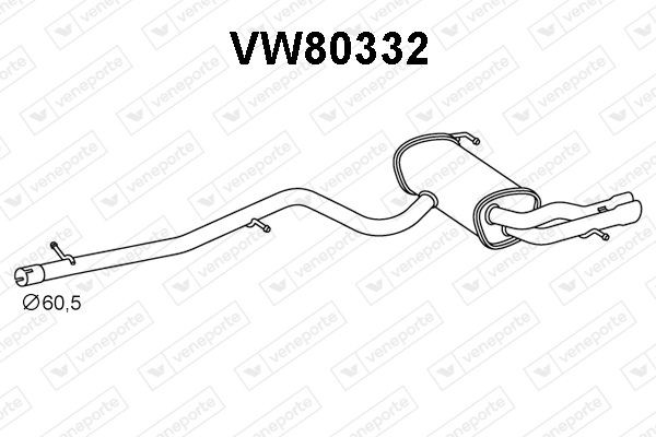 VENEPORTE Silencieux arrière VW80332 VW80332 VENEPORTE Silencieux Hyundai pas cher